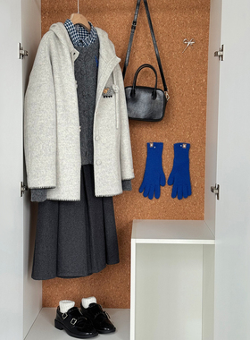 【100%绵羊毛】新款韩系简约百搭宽松气质日常高级感羊毛大衣FS05