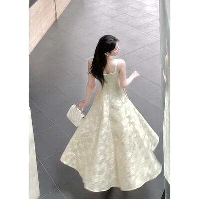 大码高级感法式刺绣礼服裙