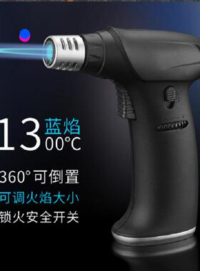 SF801手持充气喷火枪金属打火机户外倒置锁火焊枪直冲跨境直销
