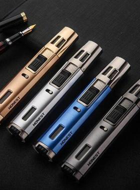 百城猛禽BC450-1笔式交叉双直冲防风蓝焰定锁火雪茄艾灸打火机