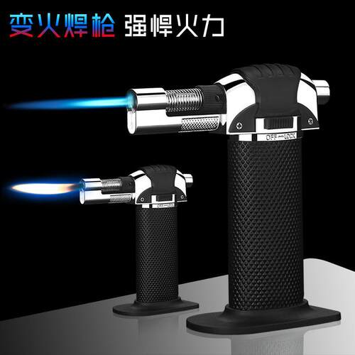 直冲防风焊接喷火枪打火机 金属充气防风户外烧烤专用喷枪