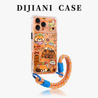 温暖小熊猫斜挎手机壳透明