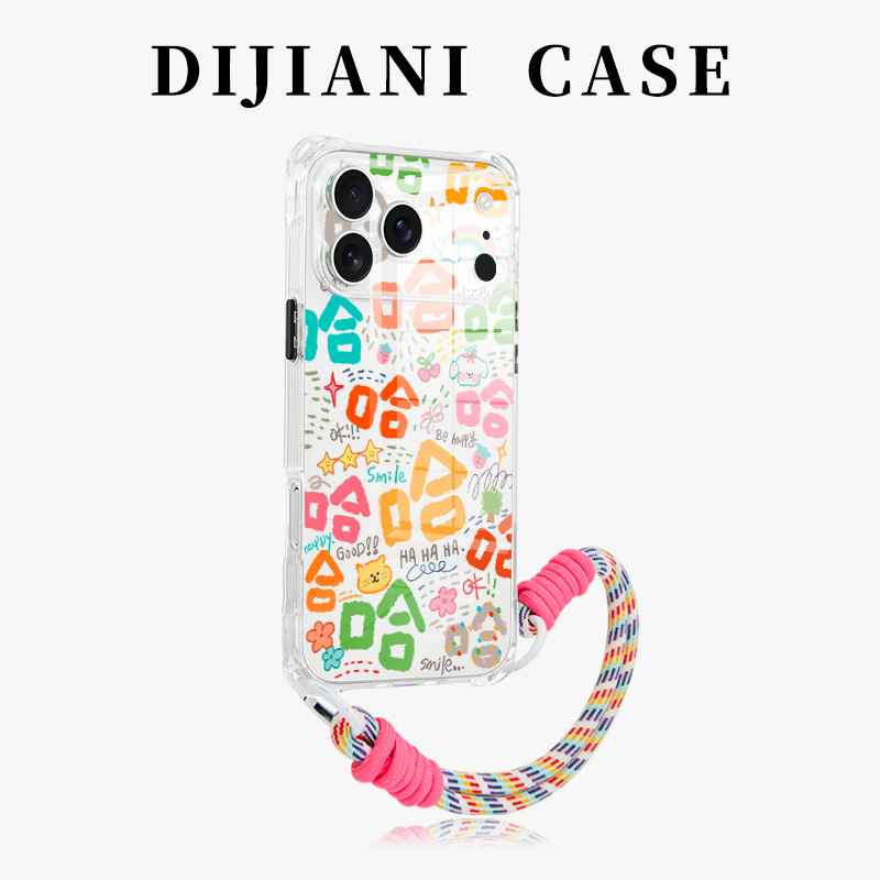 哈哈哈斜挎手机壳透明