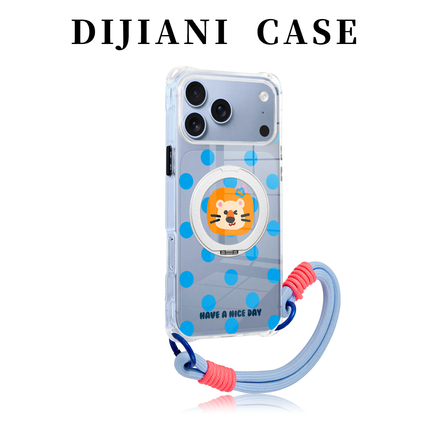 狮波点适用苹果18promax手机壳新款支点壳17pro透明iPhone16磁吸支架一体15pm支撑14斜挎手腕挂绳13防摔可爱