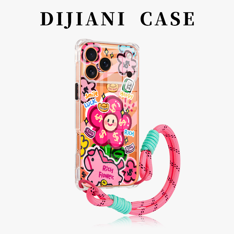 ins彩绘有钱花iPhone17pro手机壳