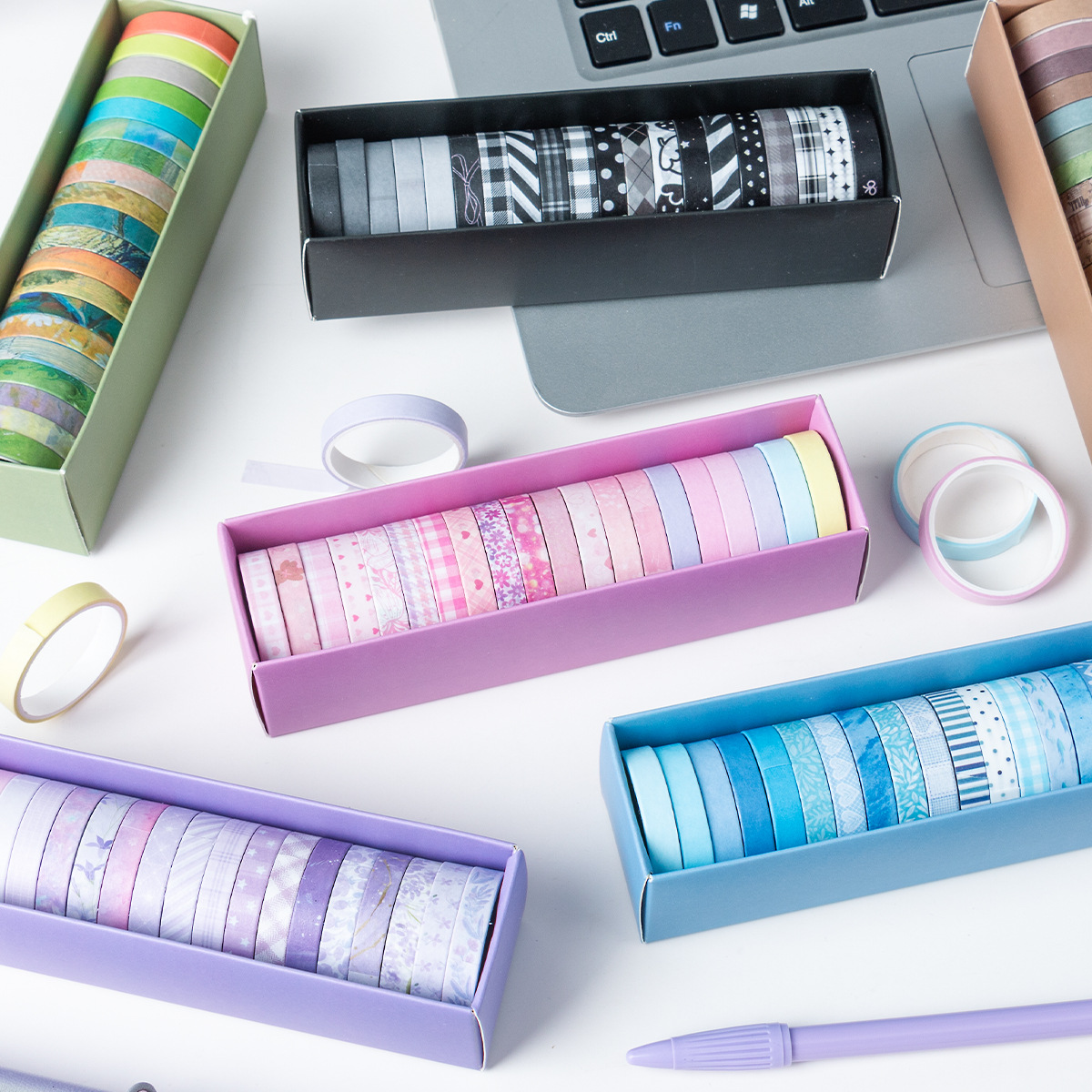 20卷原创复古和纸胶带套装素材贴