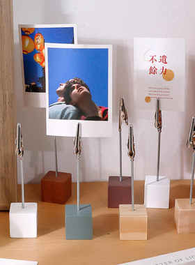 创意复古彩色桌面小摆件原木头