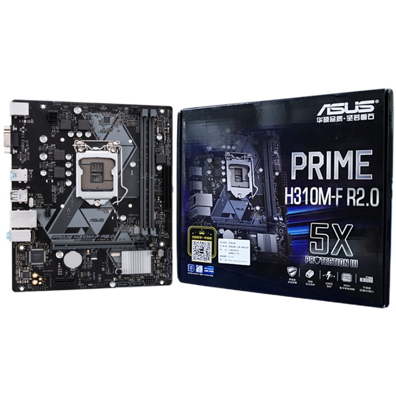 全新盒装asus/华硕h310m-f r2.0台式机1151电脑主板支持8代9代cpu
