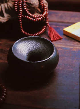 【小元宝·烟灰缸】木兮堂纯手工紫铜烟灰缸创意茶盂加厚水渣桶