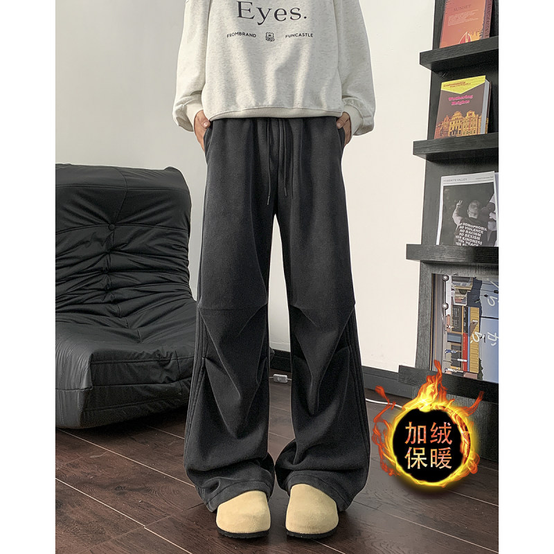 pinksktbs百搭时尚个性2024新品oleot潮流水洗加厚直筒休闲卫裤