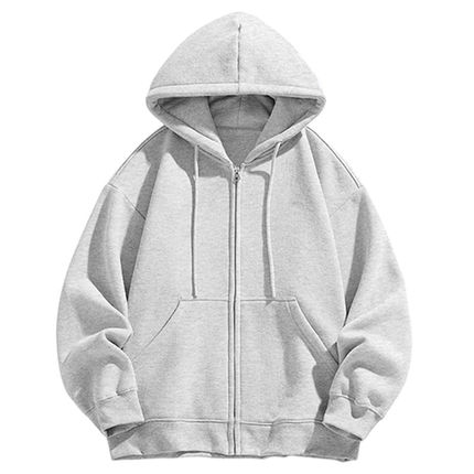 田尼克工作室ttbro叁佰NICE LOOSE百搭oaoo纯色连帽卫衣开衫外套