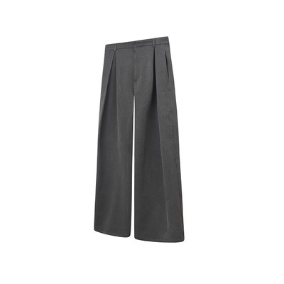 NICE LOOSE立体剪裁工字褶打褶休闲垂坠感复古西装裤阔腿裤拖地裤