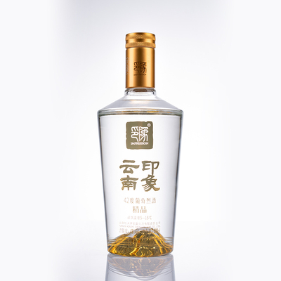 云南印象果酒典范葡萄烈酒42度水晶葡萄高度蒸馏酒精品500ml