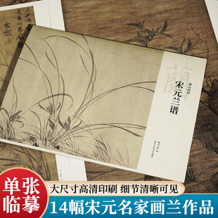 宋元兰谱 湖山画谱赵孟坚雪窗墨兰图装饰鉴赏临摹画册画稿历代名家册页传统中国画水墨写意画兰花花鸟画法绘画入门技法教程作品集