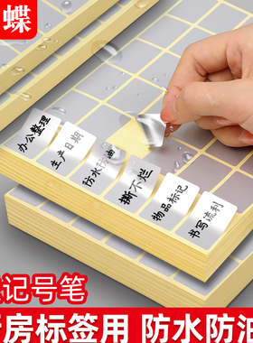 防水标签贴纸手写防油撕不烂化妆品调料分类日期号码便签家用厨房冰箱收纳哑银姓名贴写字自粘亚银灰色不干胶