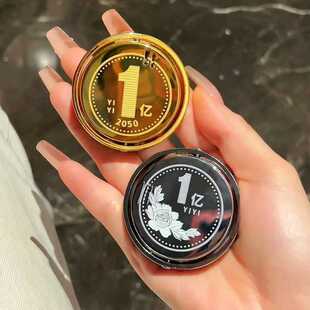 网红同款转大钱硬币模型充气打火机个性一亿圆形解压旋转送礼男友