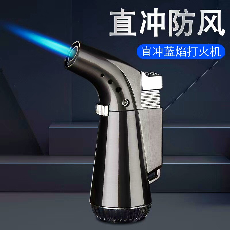 户外防风充气打火机全金属小焊枪家用雪茄艾灸点烟器小巧便携耐用