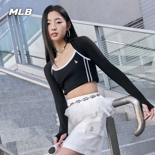 MLB官方女款时尚潮流运动百搭学院风修身吊带背心26夏季新款TOV62
