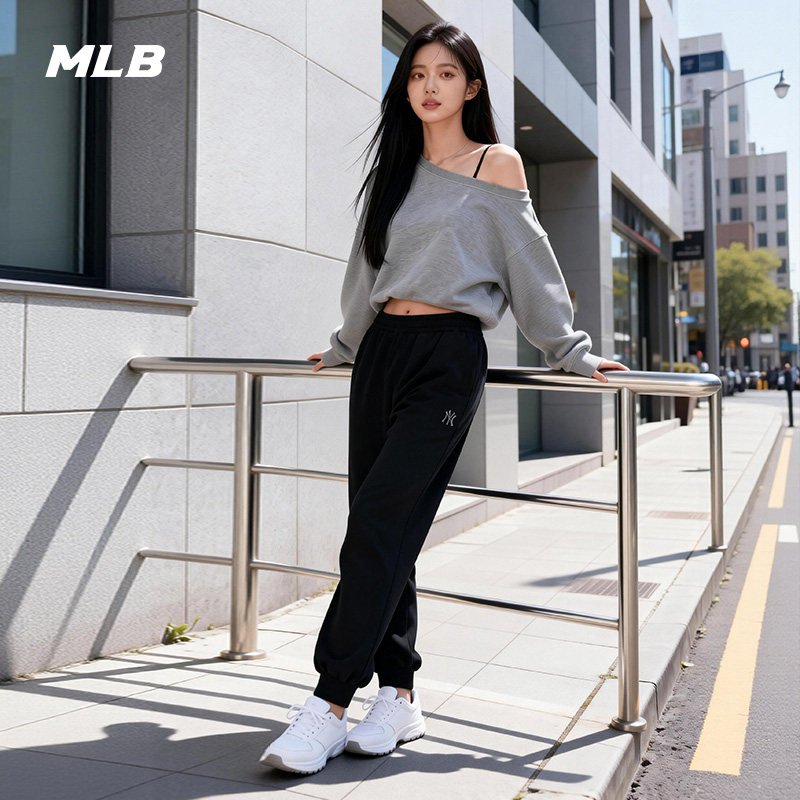 MLB官方 男女同款舒适松紧百搭束脚休闲运动长裤26春季新款PTB01,运动服/休闲服装,运动长裤,淘宝优惠券,粉丝福利购,淘宝优惠卷