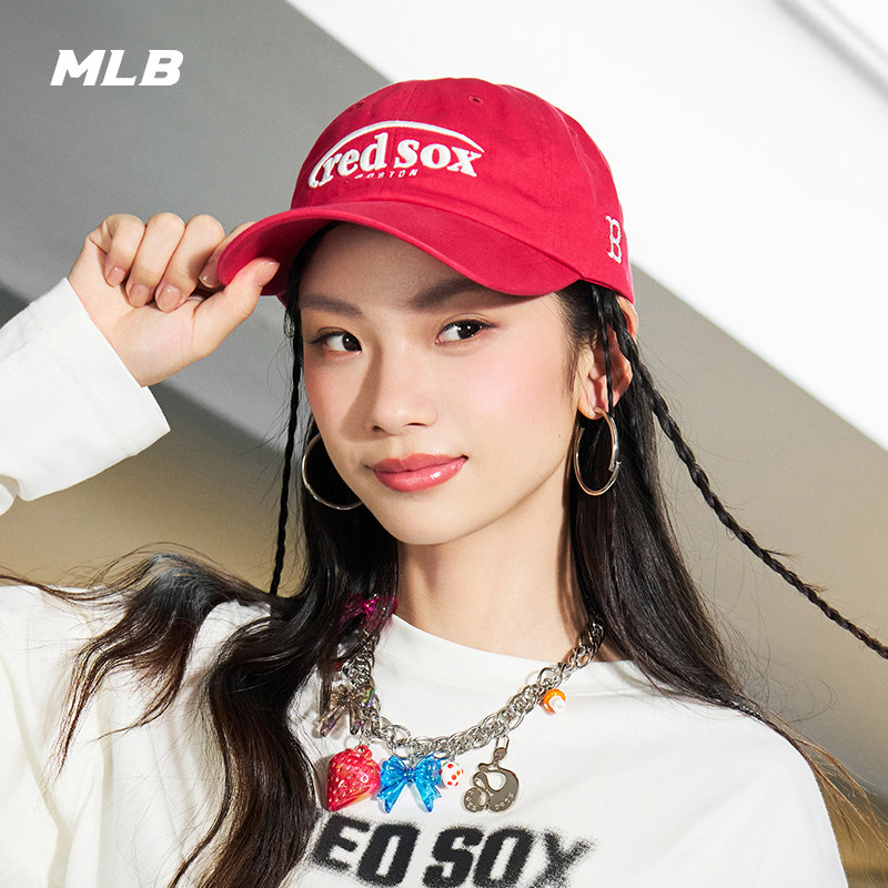 MLB官方 KARINA同款时尚多巴胺糖果色韩系软顶棒球帽春夏CPV31图片