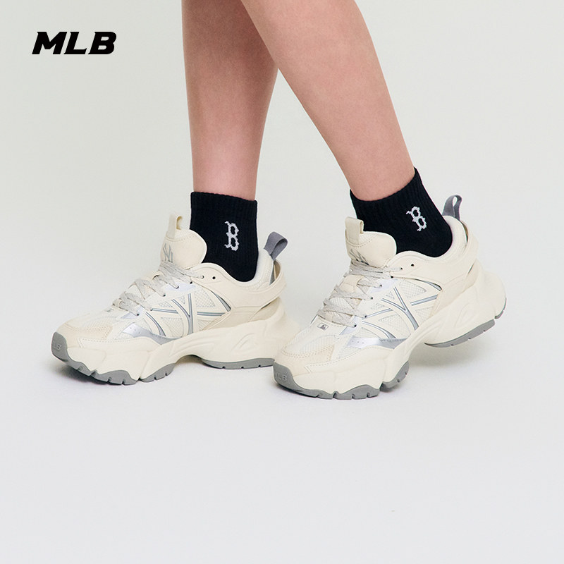MLB官方 男女情侣时尚百搭三件组合套装运动短袜26秋季新款SOLS1