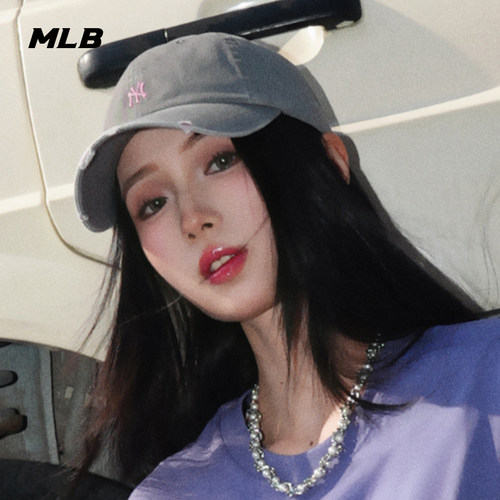 MLB官方KARINA同款百搭韩系显脸小复古软顶棒球帽26夏季新款CPB09