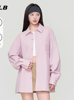 MLB官方 男女同款休闲时尚凉感防泼水梭织衬衫26春季新款WSM02