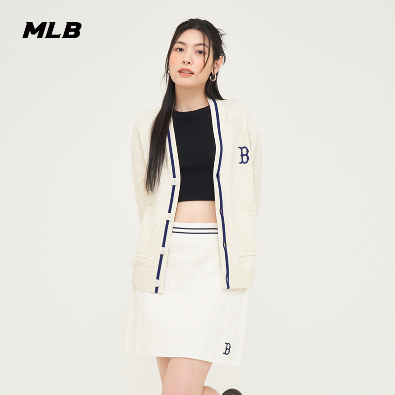 MLB开衫情侣针织开衫外套24秋季