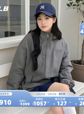 MLB官方男女情侣学院风复古连帽拉链时尚休闲外套春夏新款WJV01