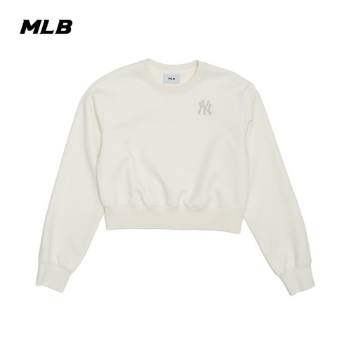 MLB官方 女款潮流百搭舒适蕾丝字母圆领休闲卫衣26秋季新款MTV06