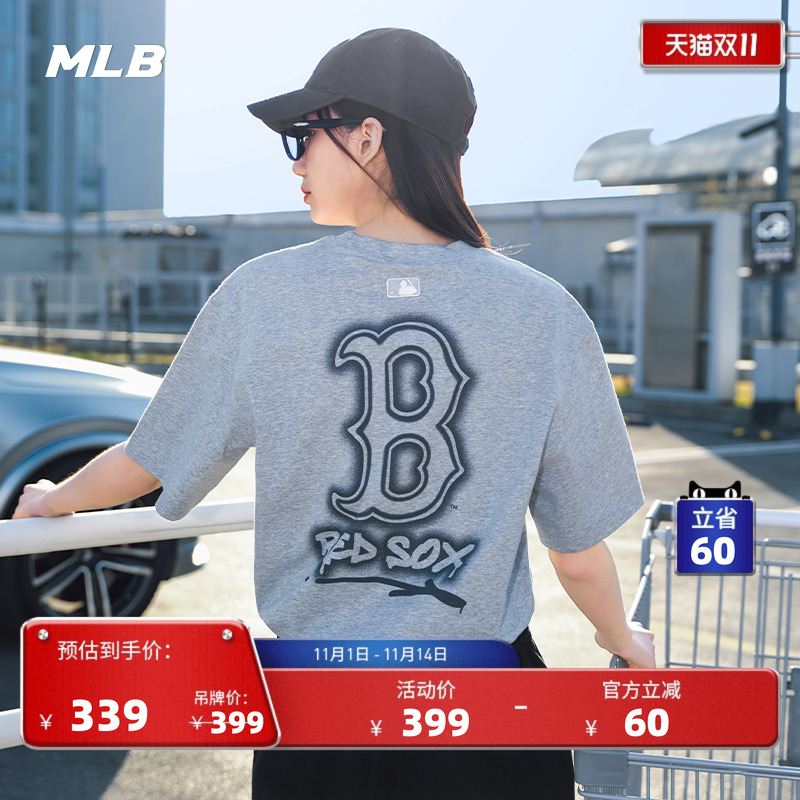 MLB情侣休闲宽松运动T恤