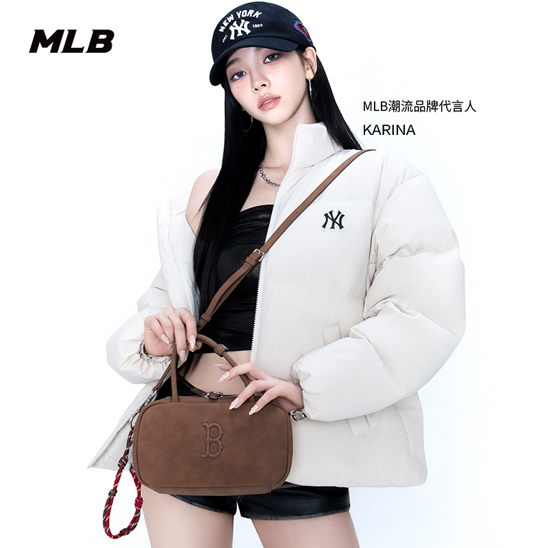 MLB官方 KARINA同款男女时尚穿搭潮流百搭斜挎包25秋冬新款CRSD1