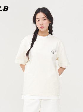 MLB官方 男女情侣纯色宽松短袖圆领时尚休闲T恤25夏季新款TSB41
