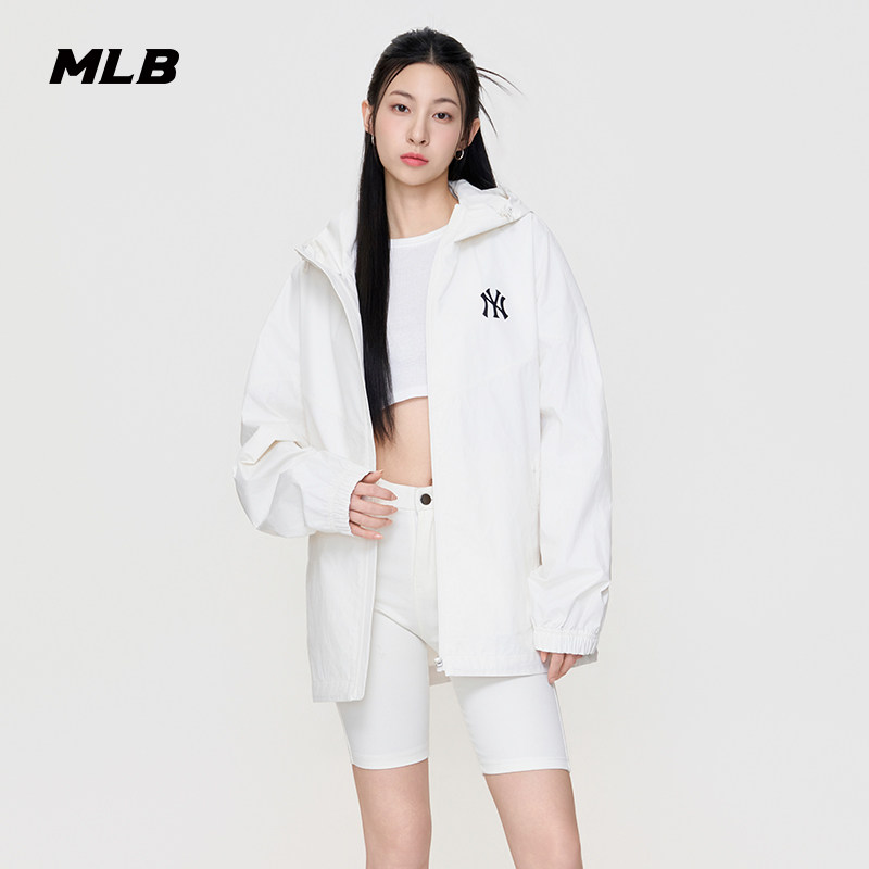 MLB官方男女同款潮流百搭拼接暗纹老花夹克外套26春季新款WJM07图片