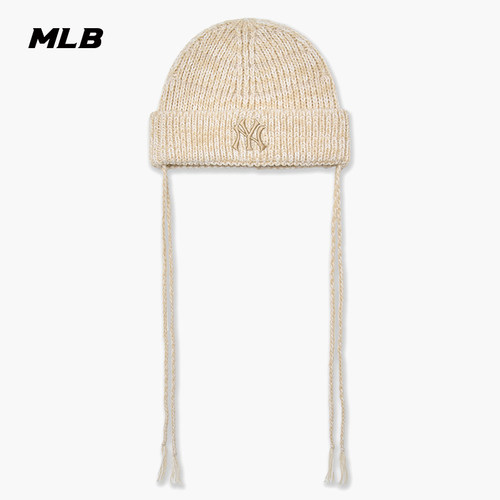 MLB官方 男女同款潮流百搭时尚复古翻边针织帽26冬季新款BNB03