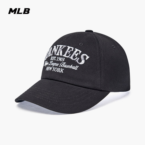 MLB官方男女同款情侣复古显脸小遮阳帽百搭软顶棒球帽春夏CPV23