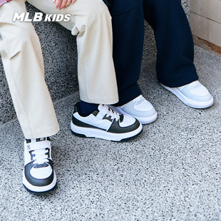 MLB儿童官方男女童潮奢魔术贴暗纹印刻老花运动鞋25春夏新款SXLM0