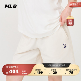 24夏季 MLB官方 纯色简约运动休闲裤 SPB01 男女情侣小logo短裤 新款