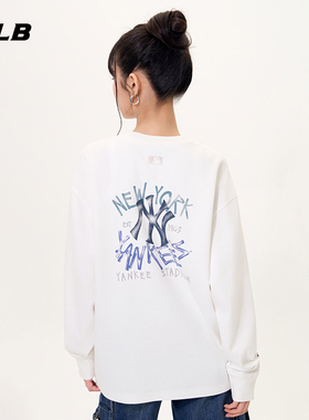 MLB官方 男女情侣时尚百搭街头风长袖T恤25秋季新款TSB21
