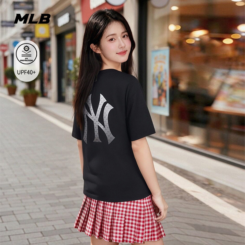 MLB官方 男女款宽松时尚渐变老花背标休闲防晒T恤26春季新款TSM08,运动服/休闲服装,运动T恤,淘宝优惠券,粉丝福利购,淘宝优惠卷