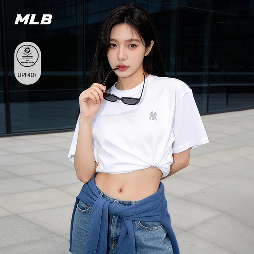 MLB官方 男女同款休闲宽松时尚经典百搭防晒T恤26夏季新款TSB02
