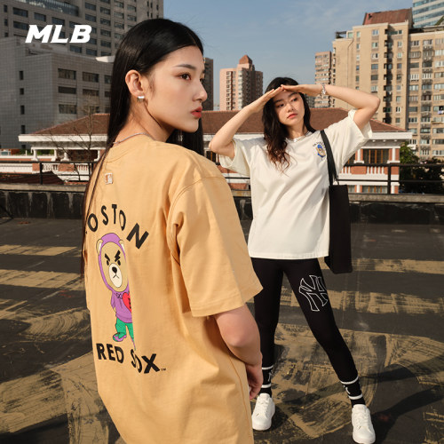 MLB官方男女情侣皱眉熊运动短袖