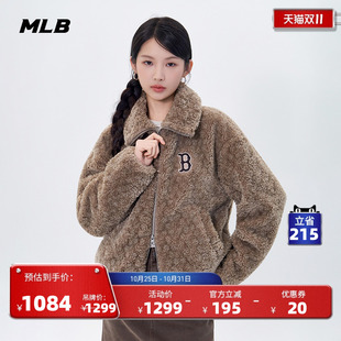 女款 新款 复古短款 仿羊羔绒拉链外套25冬季 FDB02 时尚 MLB官方