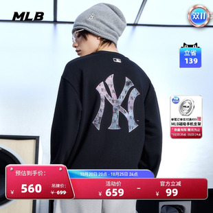 MLB官方 明星同款时尚百搭渐变老花背标圆领卫衣26秋季新款MTM05