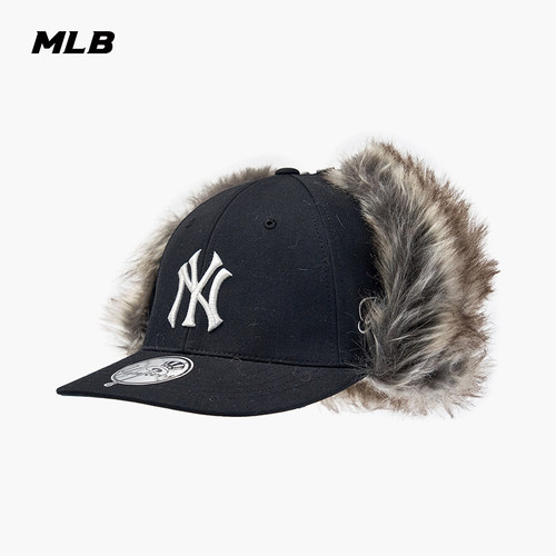 MLB时尚毛绒护耳棒球帽