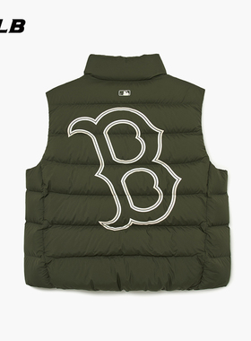 MLB官方 男女情侣时尚羽绒马甲镂空大logo休闲冬季新款DVB03