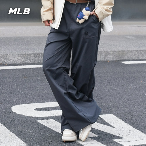 MLB官方 女款时尚百搭刺绣logo降落伞裤阔腿裤26春季新款WPB10