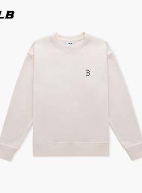 MLB官方 男女情侣小logo圆领宽松运动卫衣春夏MTB91