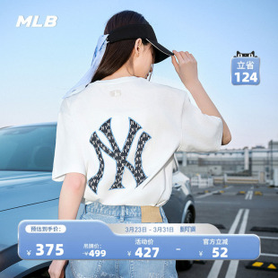 新款 MLB官方 夏季 T恤短袖 TSM06 男女情侣老花大logo运动休闲时尚