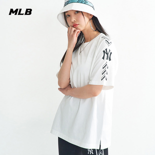 男女情侣T恤棒球串标印花短袖 MLB官方 宽松休闲潮夏季 TSS10